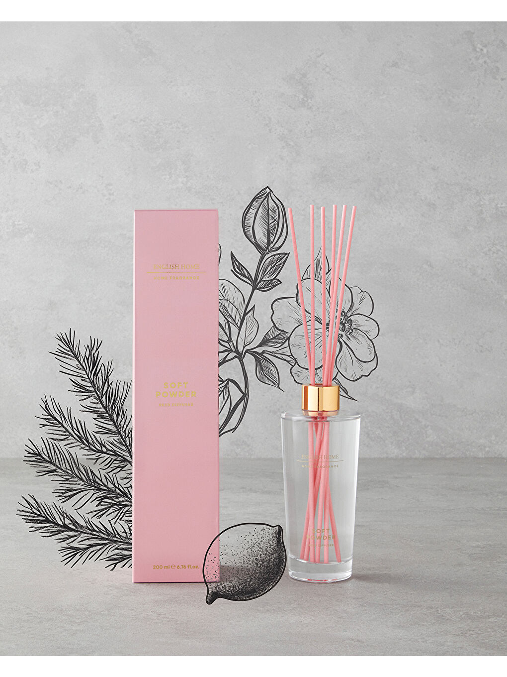 Renksiz Soft Powder Çubuklu Oda Kokusu