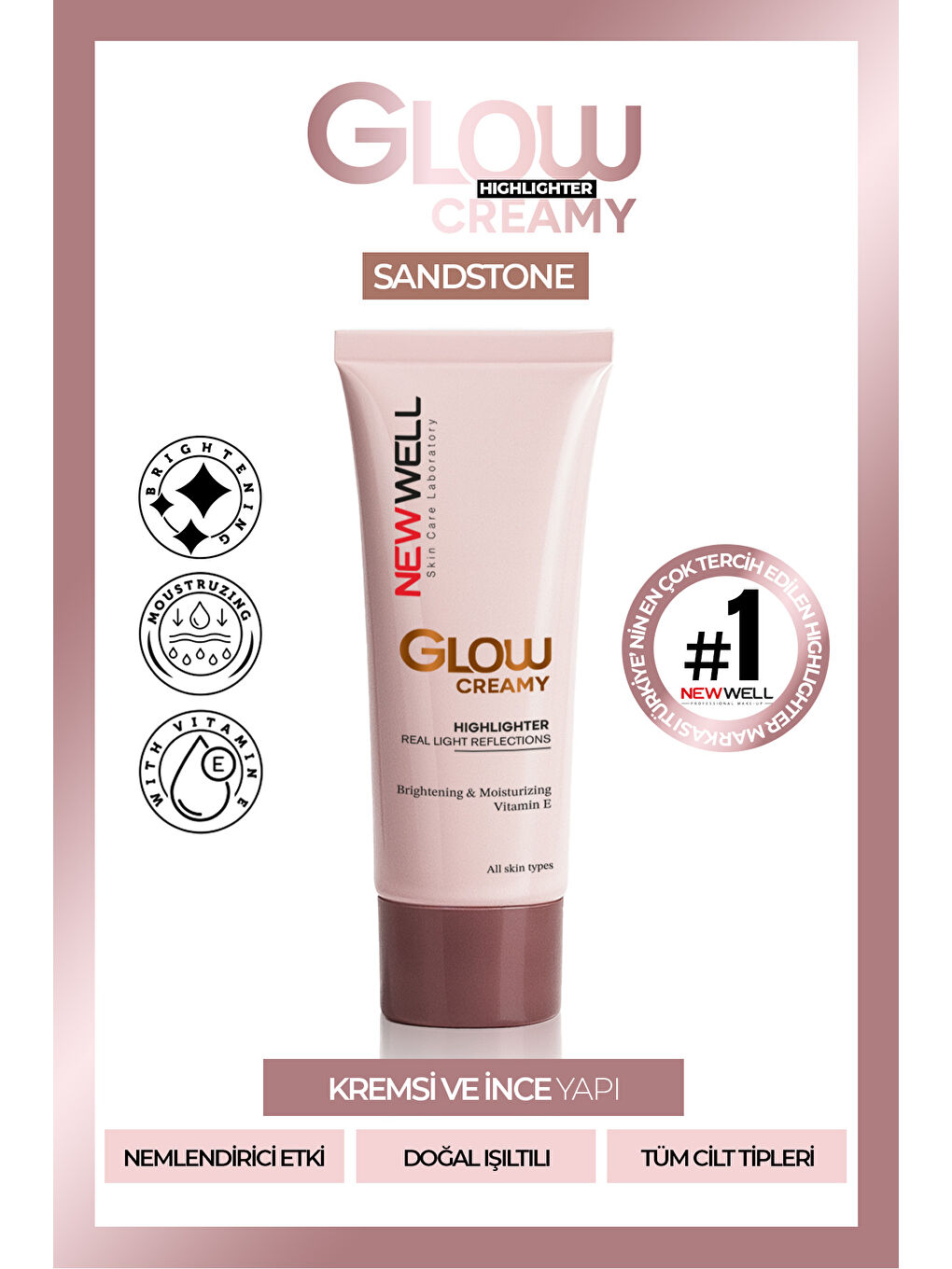 Glow Creamy Highlighter Doğal Işıltılı Krem Aydınlatıcı 30 ML Sandstone 04