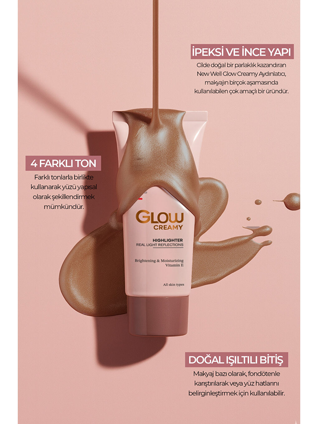 Glow Creamy Highlighter Doğal Işıltılı Krem Aydınlatıcı 30 ML Sandstone 04-1