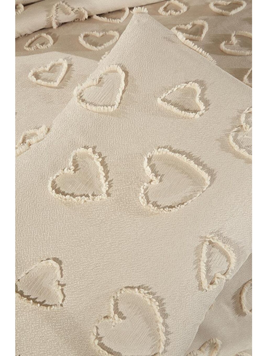 Pure Love 3 Parça Çift Kişilik Pike Takımı Bej-6