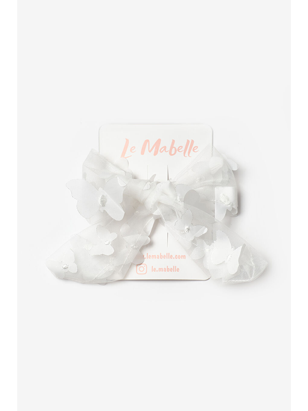 Beyaz Kelebek Aplikeli Kız Çocuk Klips Toka