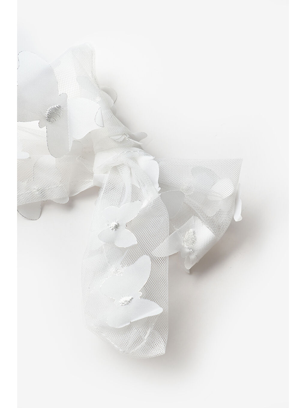 Beyaz Kelebek Aplikeli Kız Çocuk Klips Toka-1