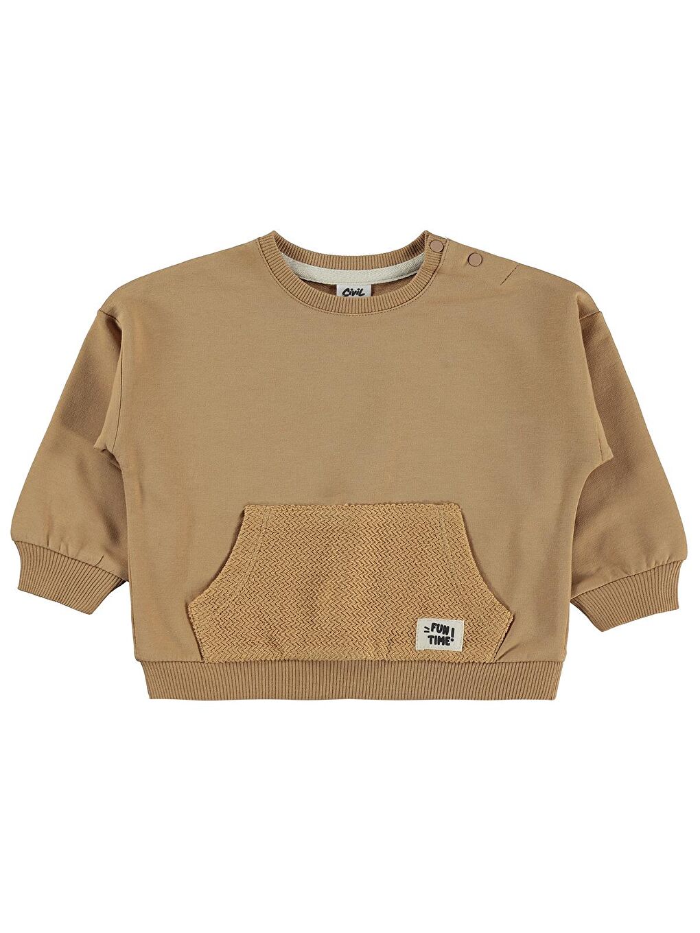 Baby Etiketli Basic 6-18 Ay Sweatshirt - Kahverengi