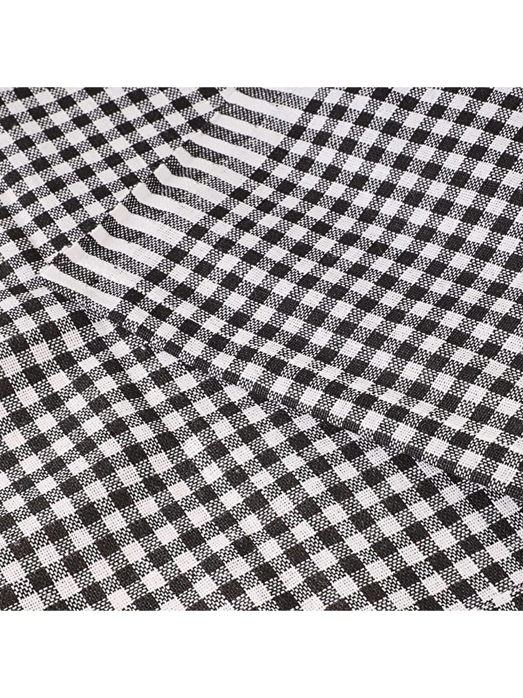 Soft Dama Masa Örtüsü - Siyah - 150x150 cm-3