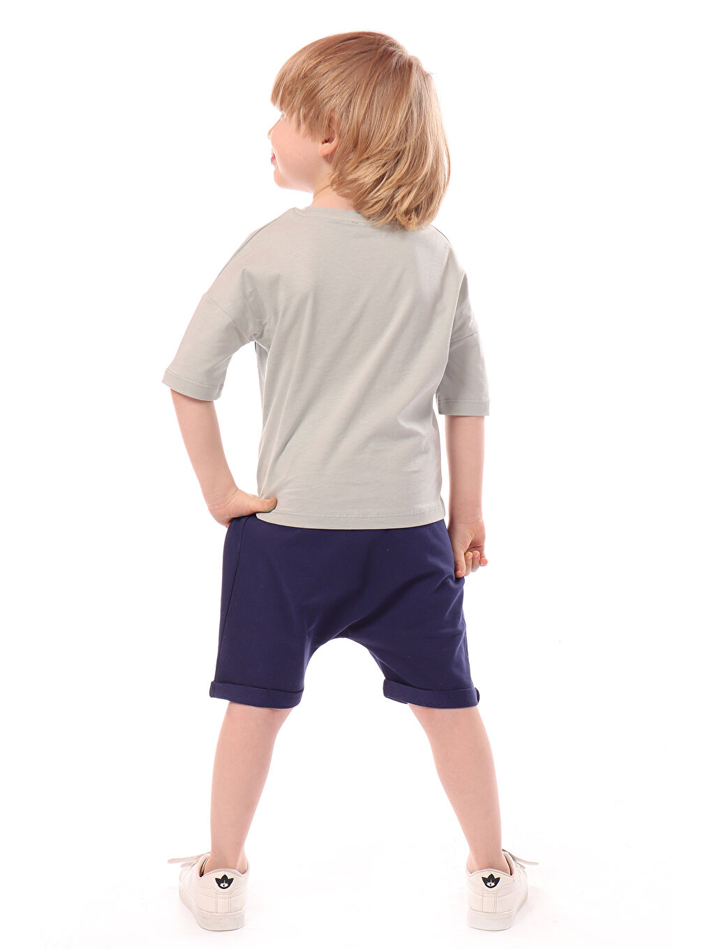 Lacivert Erkek Çocuk Şortlu Takım-1