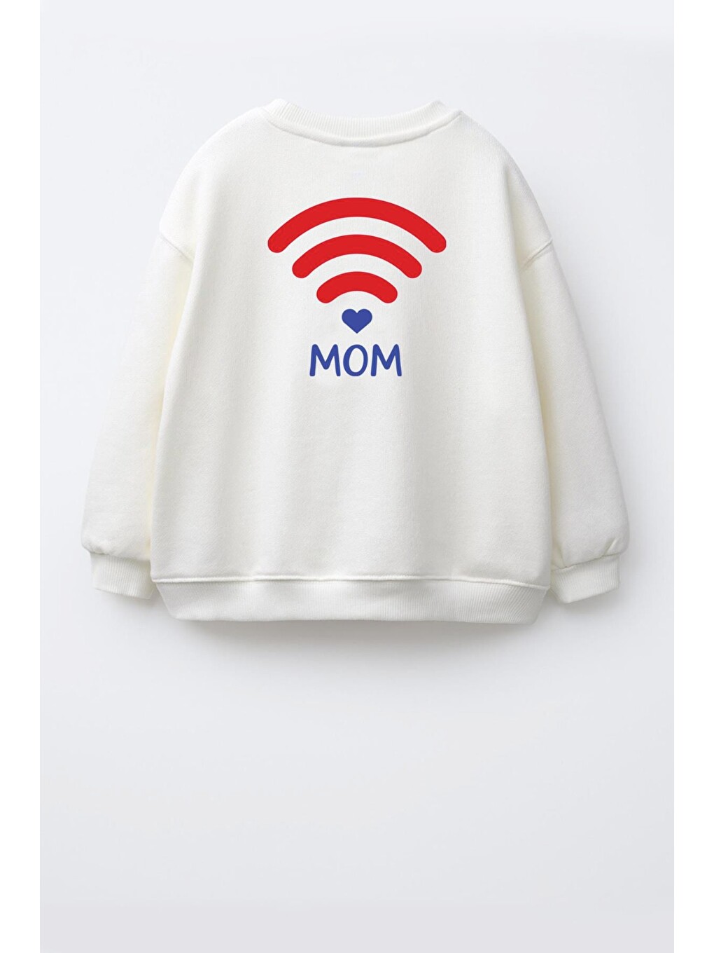 Lila Unisex Sırtı Baskılı 3 İplik Kumaş Pamuklu Sweatshirt