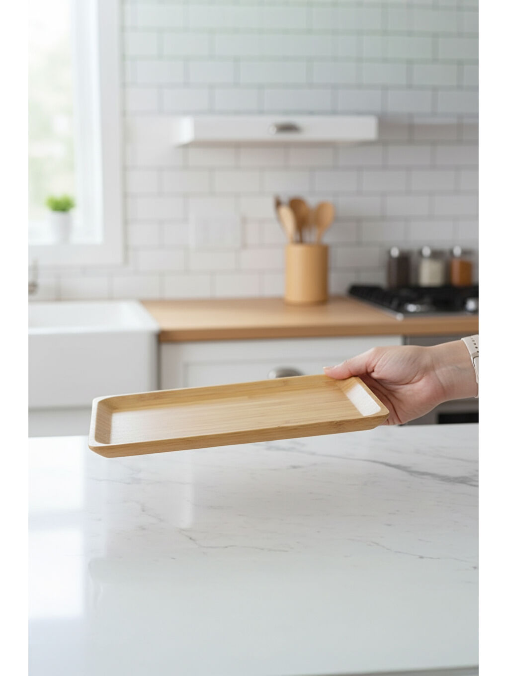 Bej Espresso Tepsi Küçük B2299-2