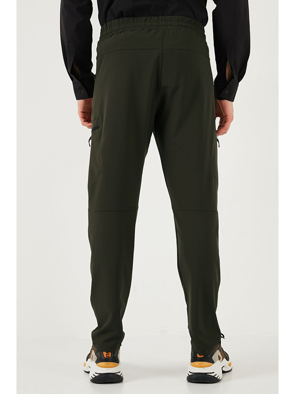 Haki Normal Bel Dar Paça Su İtici Trekking ve Kurye Pantolon 693719-5