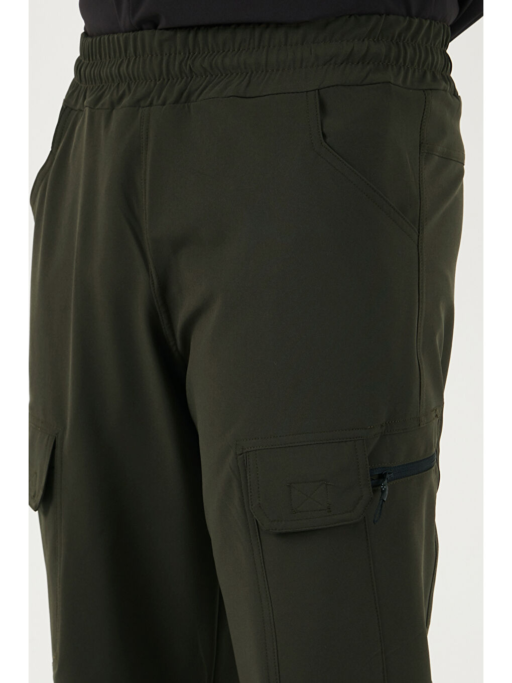 Haki Normal Bel Dar Paça Su İtici Trekking ve Kurye Pantolon 693719-6