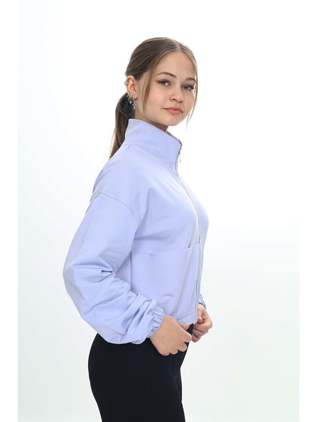 Lila Kız Çocuk Hırka-2