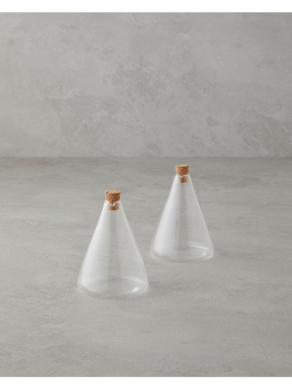 Renksiz Simple Cam 2'li Yağlık - Sirkelik 180 ml Şeffaf-1