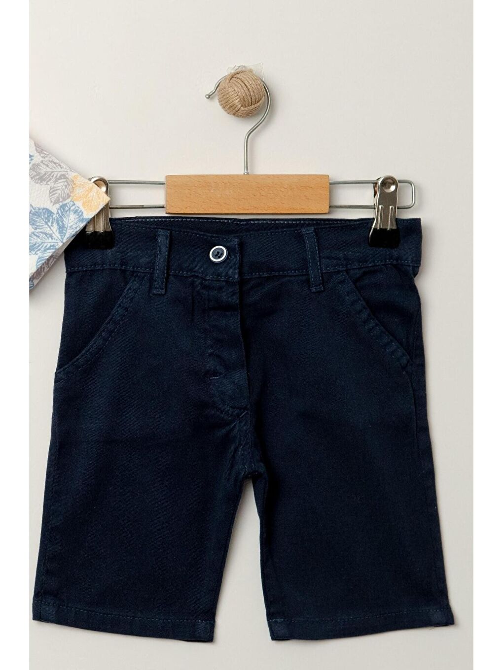 Sarı Yaprak Desenli Belden Ayarlanabilir Kısa Kollu Şortlu 2'li Takım Çocuk ve Bebek Giyim-6