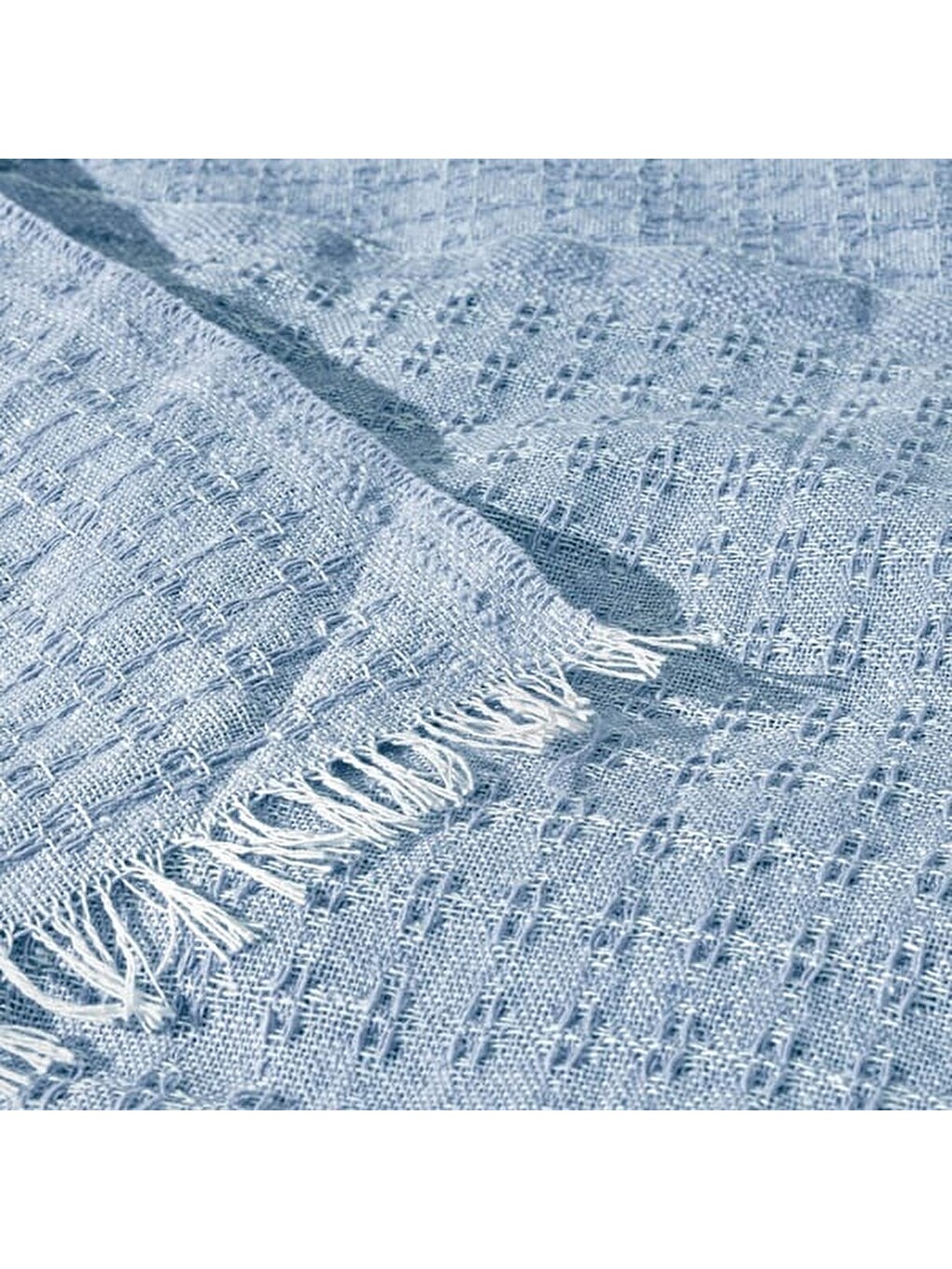 Soft Milva Çift Kişilik Çok Amaçlı Örtü - Mavi - 200x230 cm-2