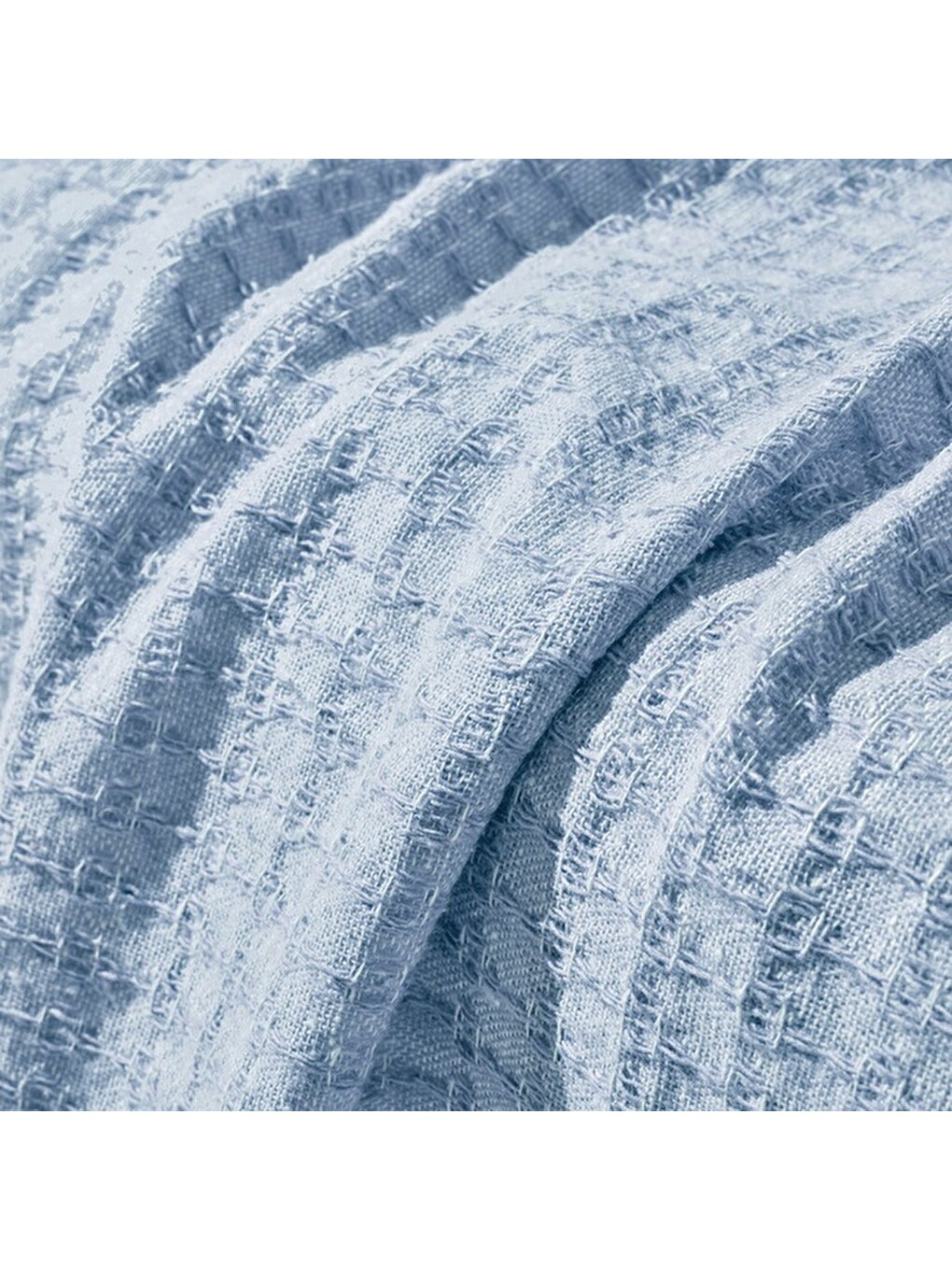 Soft Milva Çift Kişilik Çok Amaçlı Örtü - Mavi - 200x230 cm-3