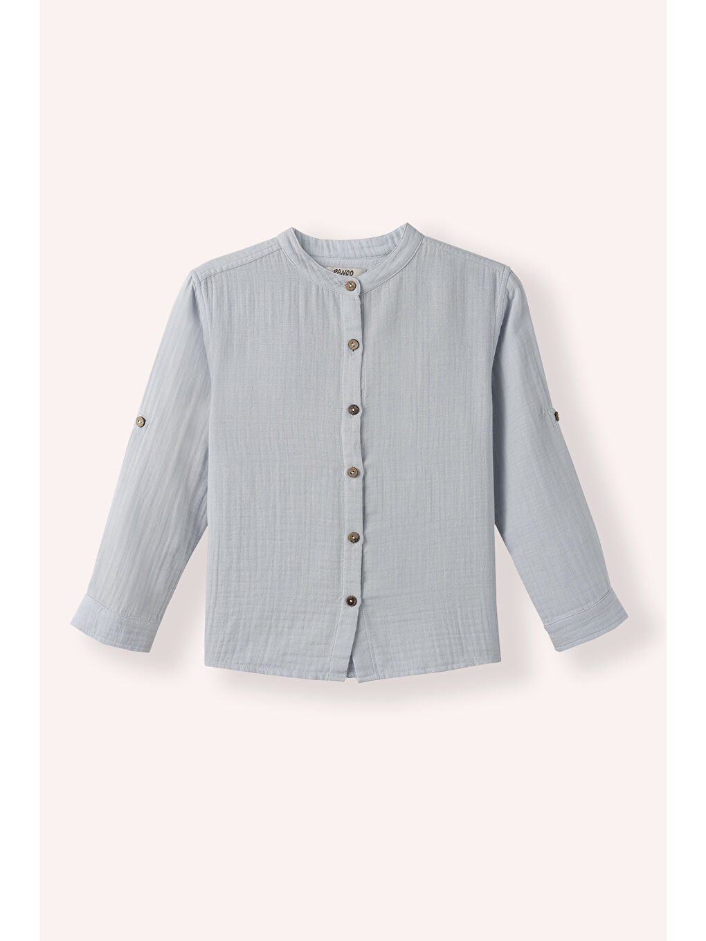 Mavi Erkek Çocuk Uzun Kollu Müslin Gömlek
