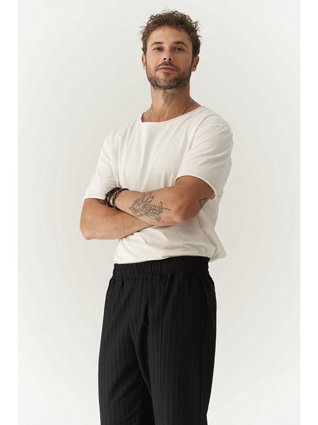 Robin Rachel Erkek Örme Kumaş Siyah Pantolon-1