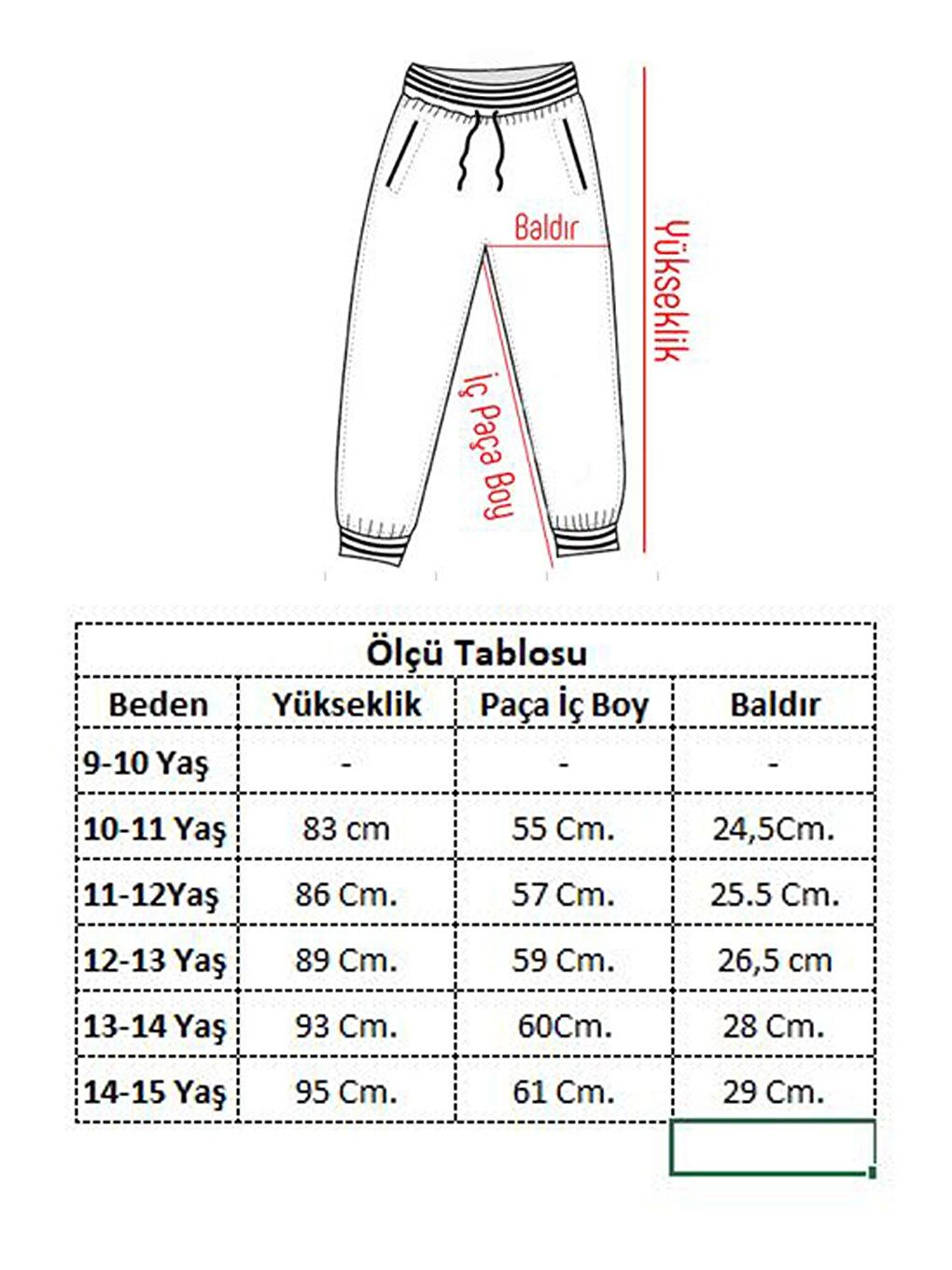 Yeşil Kız Çocuk Jogger Gabardin Pantolon 13844-3