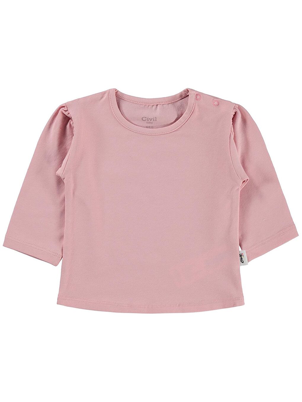 Baby Düz Basic 6-18 Ay Sweatshirt - Pembe