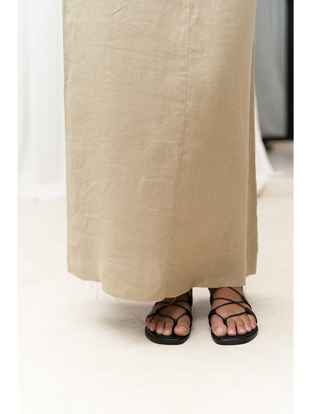 2798 - Samir Pis Detay Haki Keten Etek-4