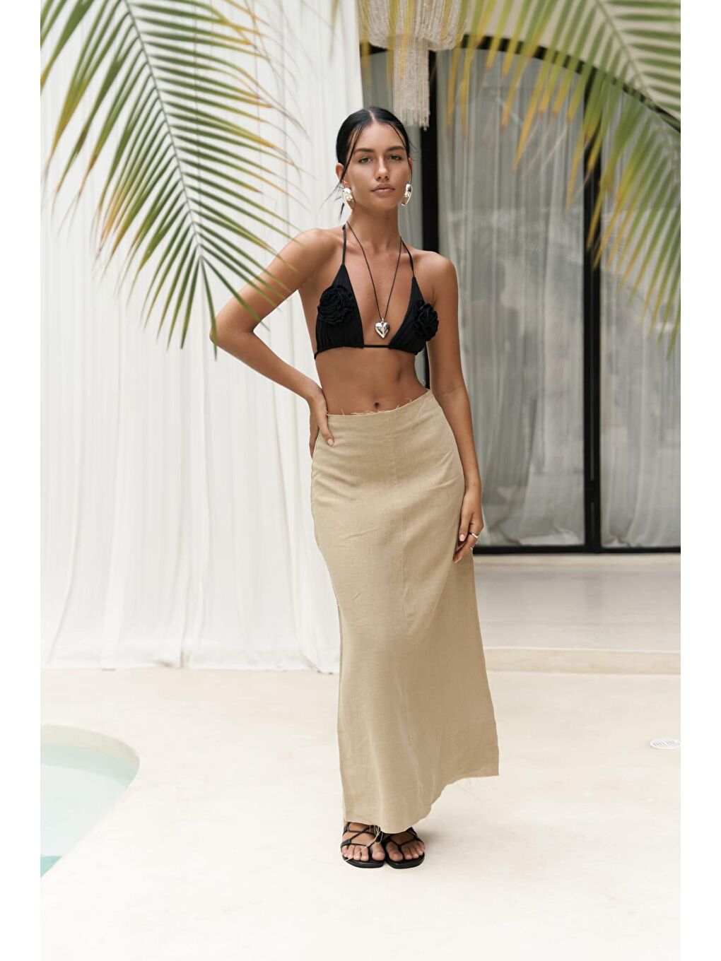 2798 - Samir Pis Detay Haki Keten Etek-5