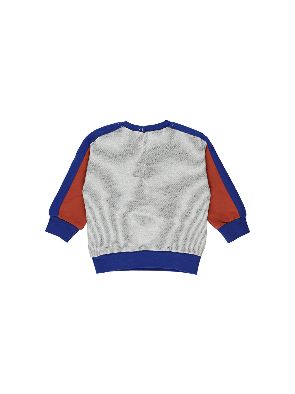 Panço Mavi Erkek Çocuk  Kabartma Yazı Detaylı Sweatshirt - 1