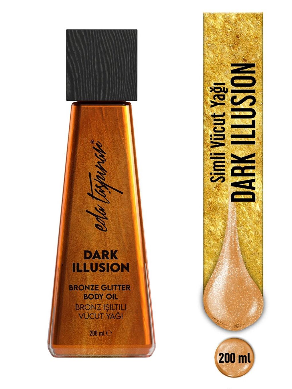 Simli Vücut Yağı Dark Illusion - 200 ml (EGX89)