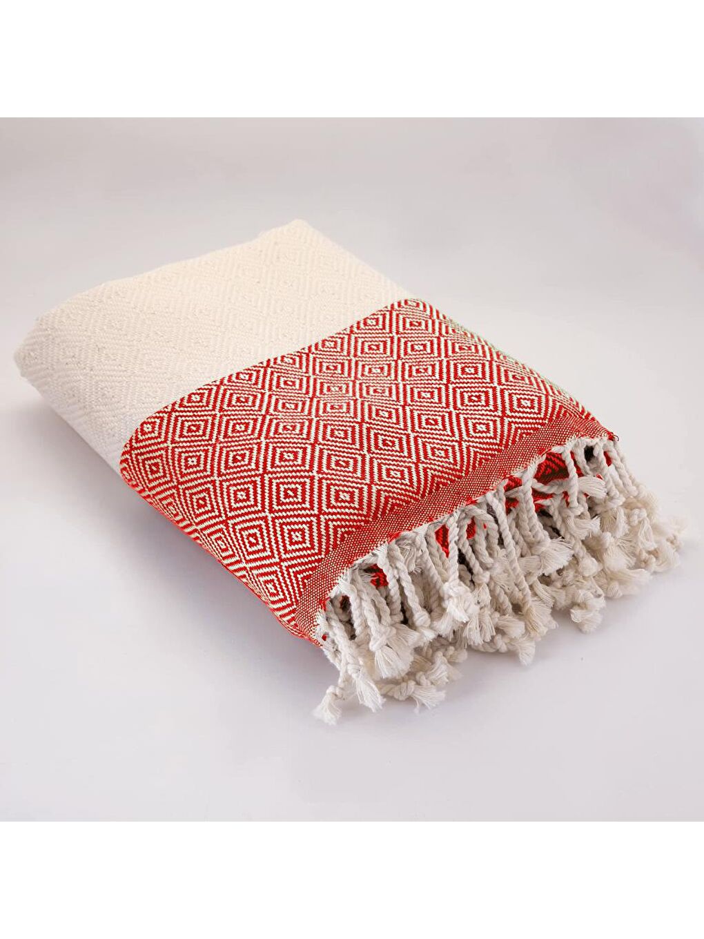 Kırmızı Ekonomik Peştemal %100 Pamuk Banyo Havlusu