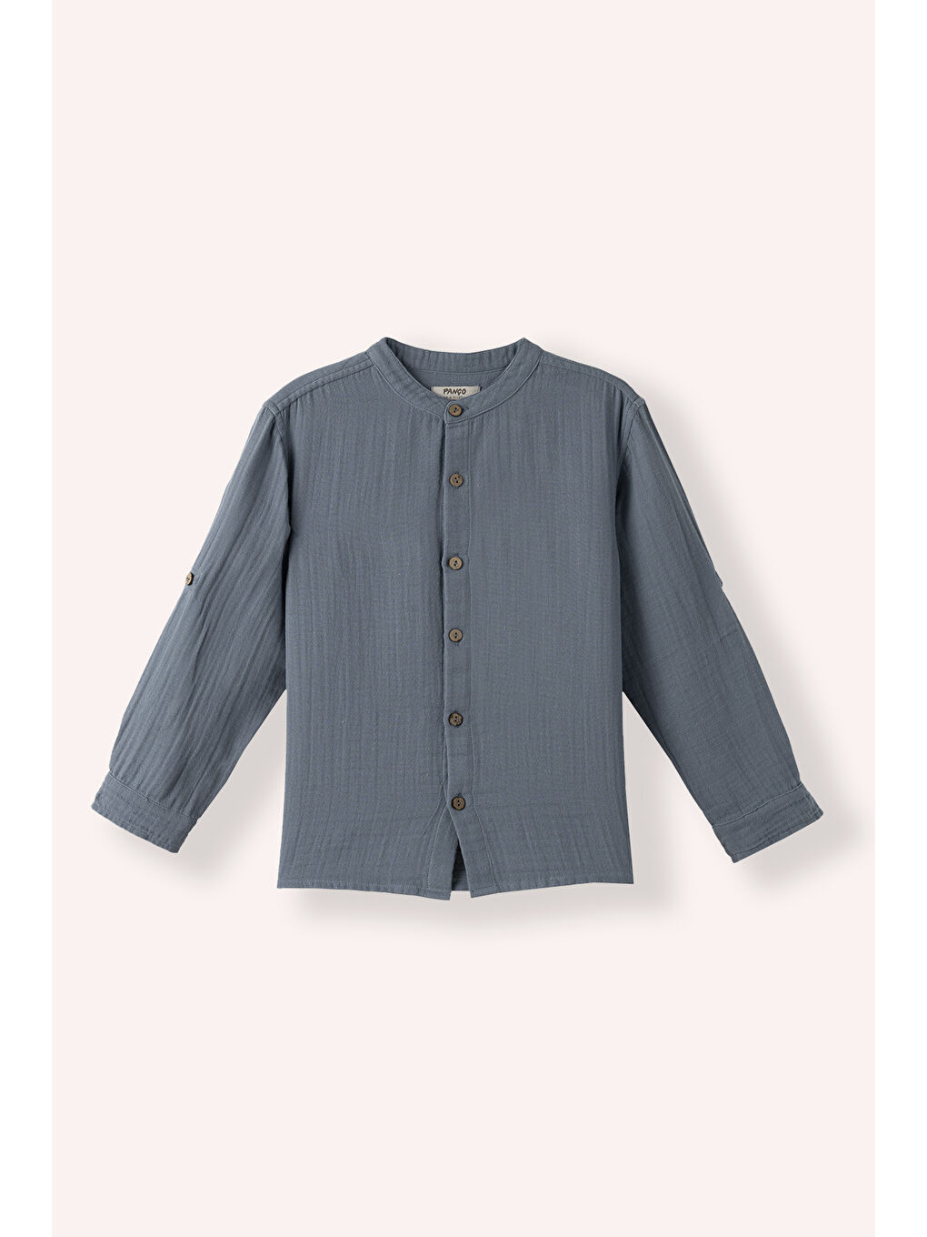 İndigo Erkek Çocuk Uzun Kollu Müslin Gömlek Bej