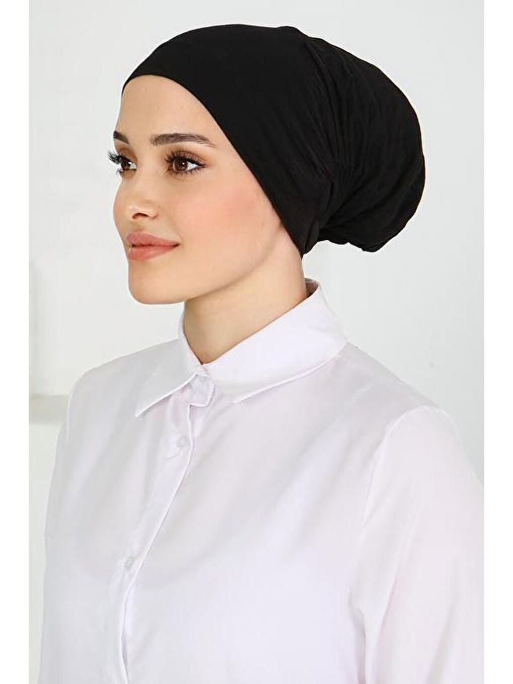 Kaymaz Çene Geçirmeli Penye Bone Siyah - 27622-1