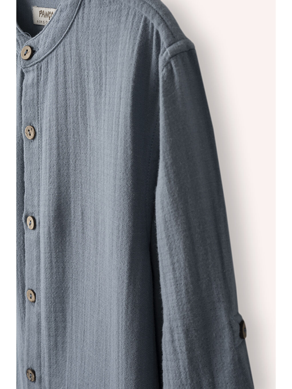 İndigo Erkek Çocuk Uzun Kollu Müslin Gömlek Bej-2