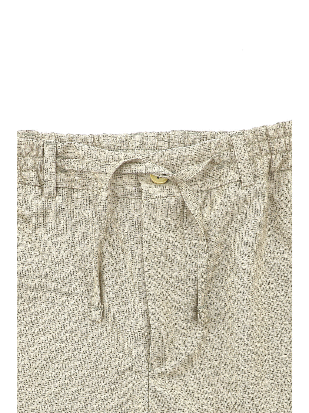 Bej Super Slim Fit Ekstra Dar Kesim Desenli Beli Lastikli İpli Spor Takım Elbise-4