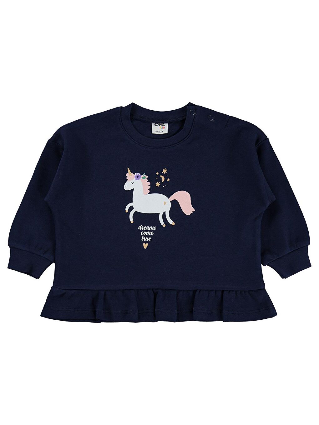 Baby Baskılı 6-18 Ay Sweatshirt - Lacivert