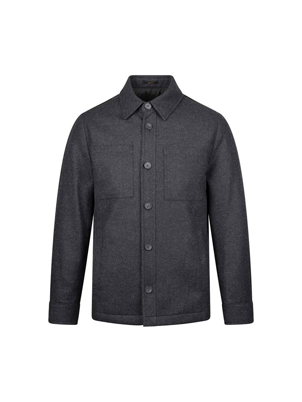 Siyah Regular Fit Bebe Yaka Yünlü Mont