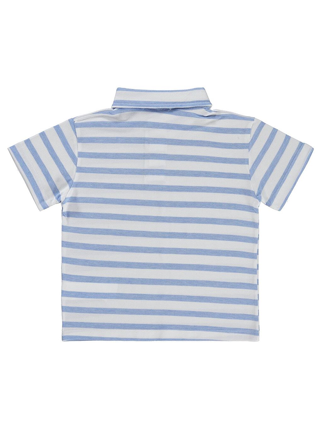 Boys Çizgili Polo Yaka 2-5 Yaş Tişört - Mavi 3-4 Yaş-1