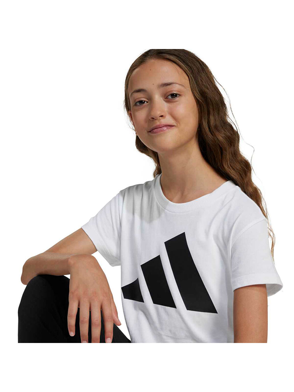 Essentials Çocuk Beyaz Yuvarlak Yaka Tişört-1