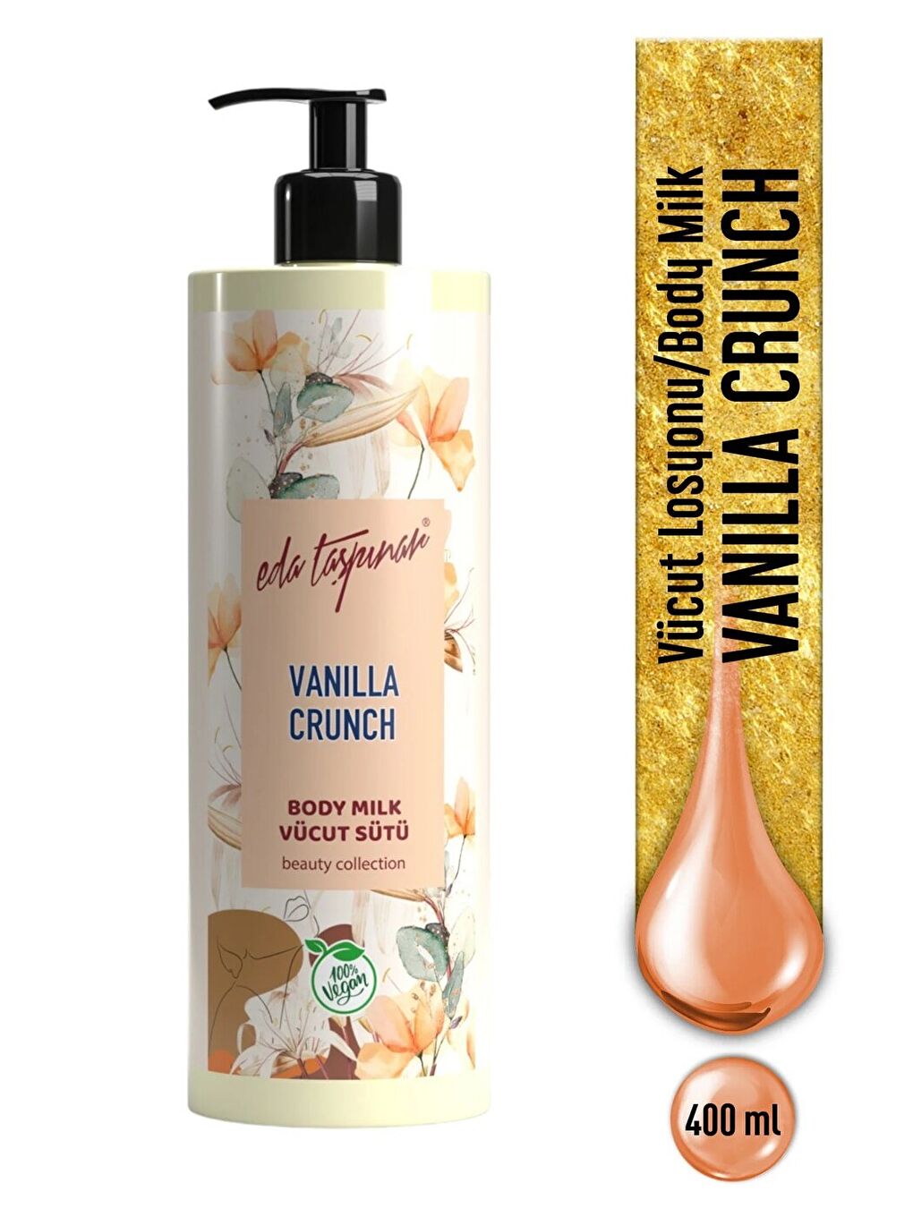 Vanilla Crunch Nemlendirici Vücut Sütü 400 ml Vegan