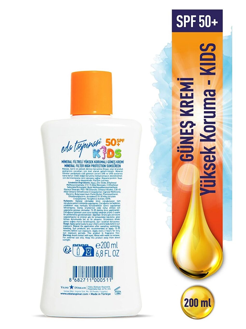 Mineral Filtreli Yüksek Korumalı Güneş Kremi Spf 50 Kids -200ml (EGX83)-1