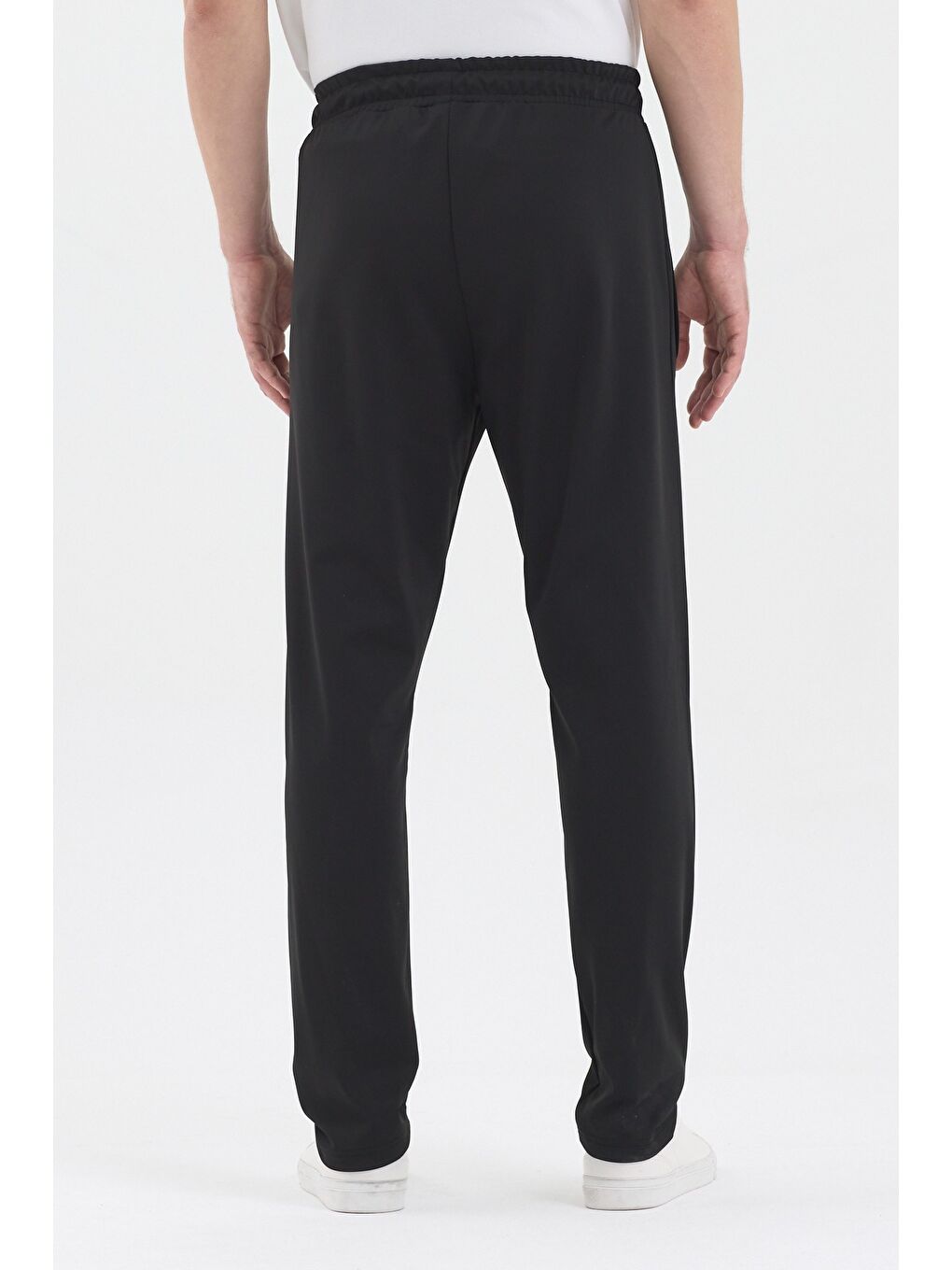 Erkek Siyah-Antrasit Fermuar Cepli Dalgıç Kumaş Düz Paça Rahat Pamuklu Jogger 2'li Eşofman Altı-6