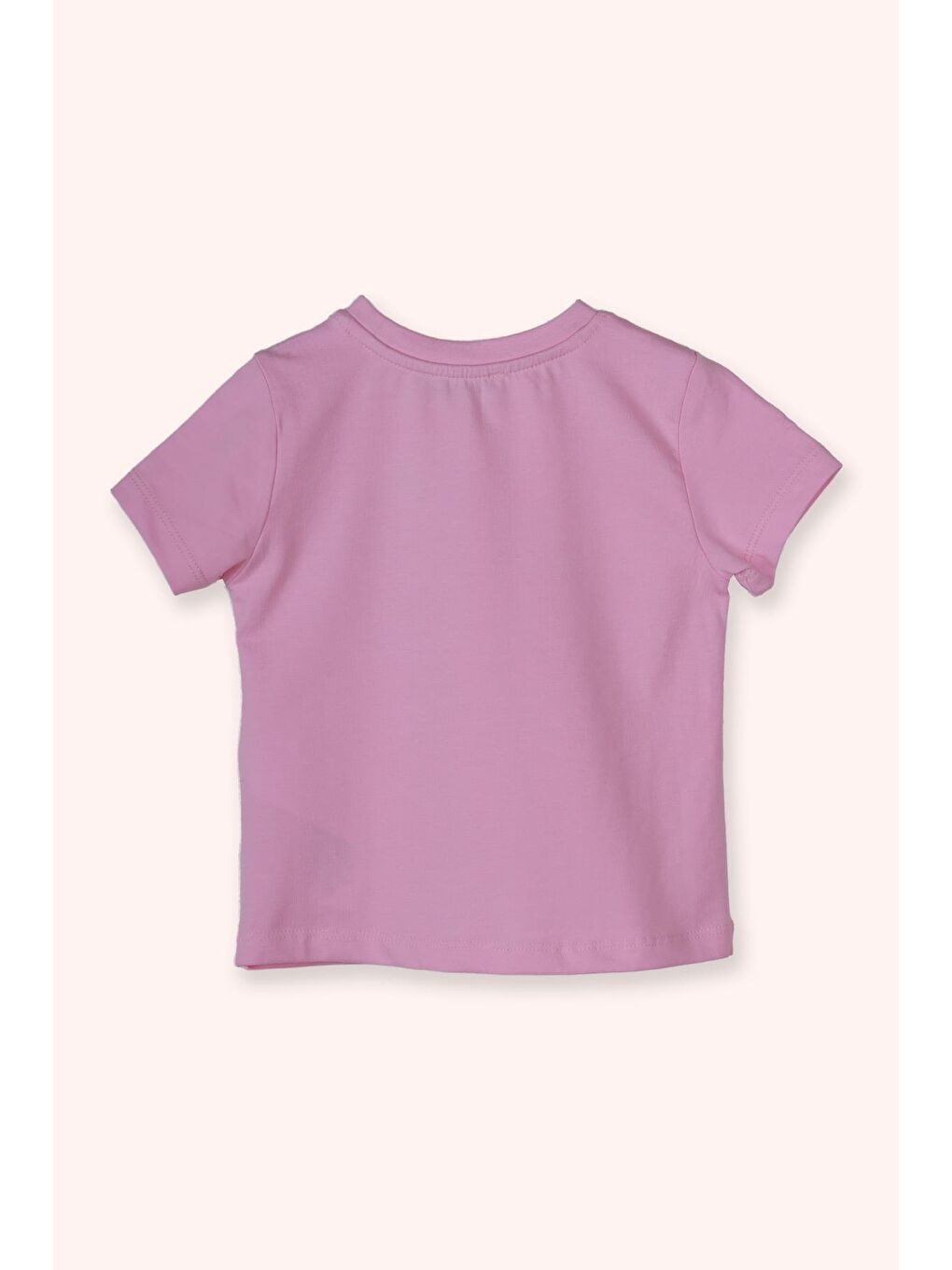 Kız Çocuk Çiçek Motifli T-Shirt Pembe-1