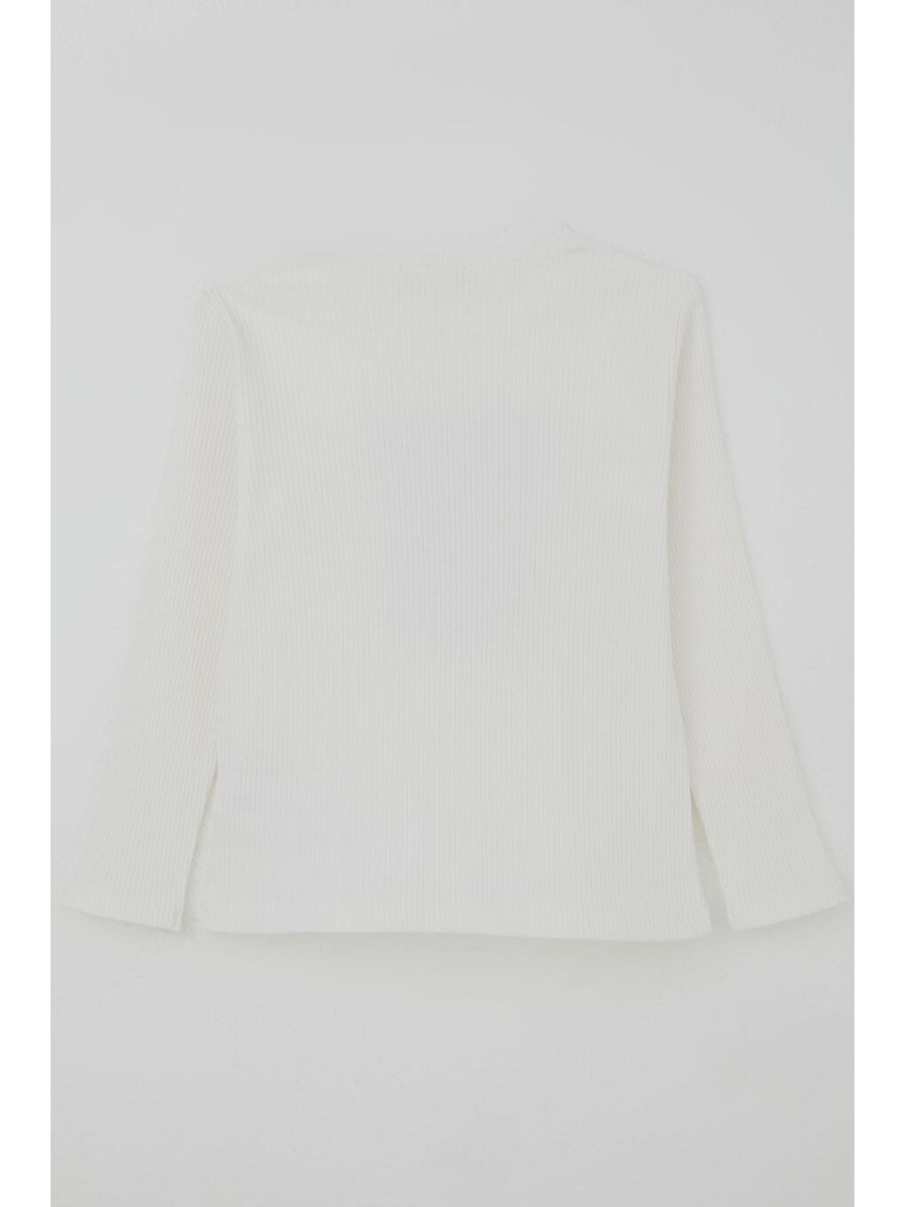 Kız Çocuk Uzun Kollu Tişört İncili Aplike Leopar Ayıcık Nakışlı Ekru (5-10 Yaş)-1