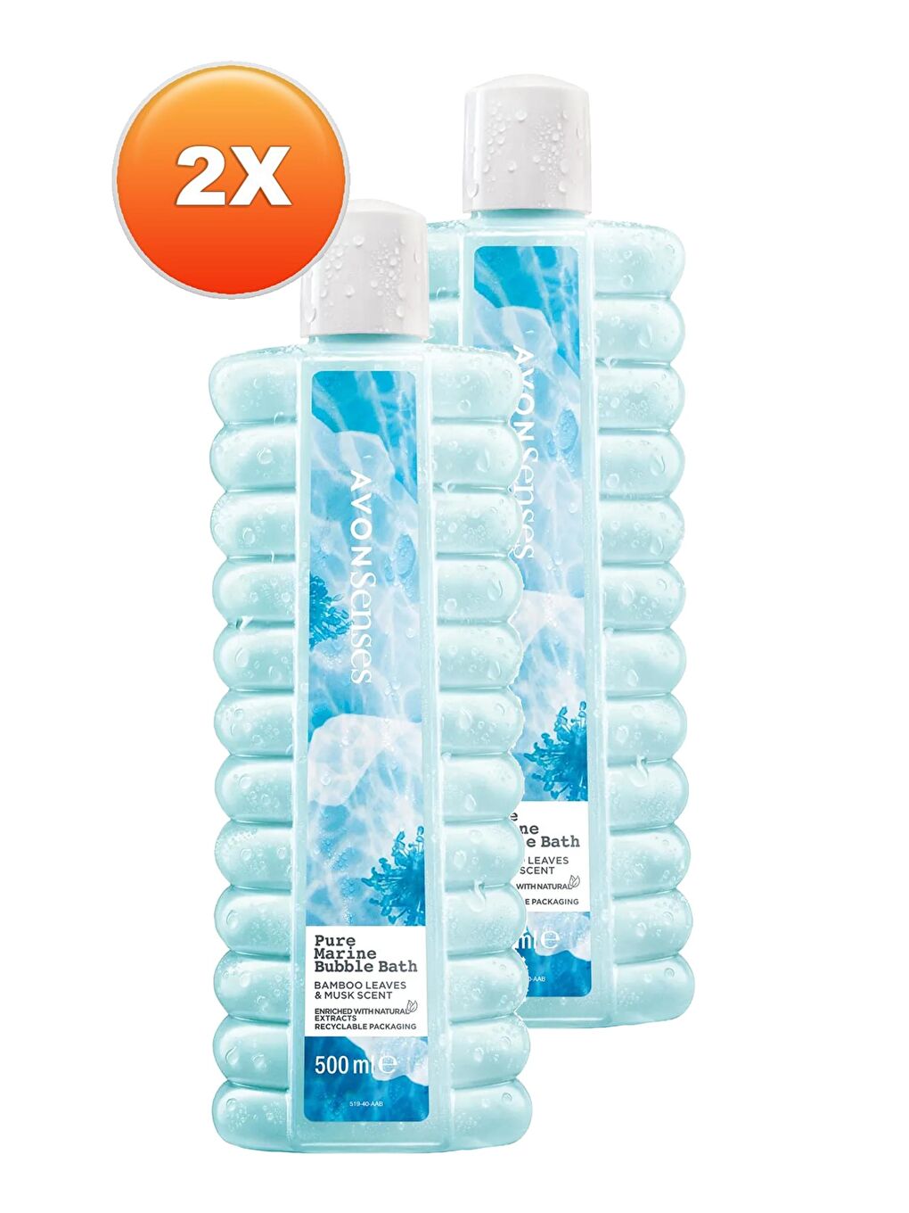 AVON Renksiz Misk Bergamot ve Bambu Kokulu Banyo Köpüğü 500 Ml. İkili Set - 1