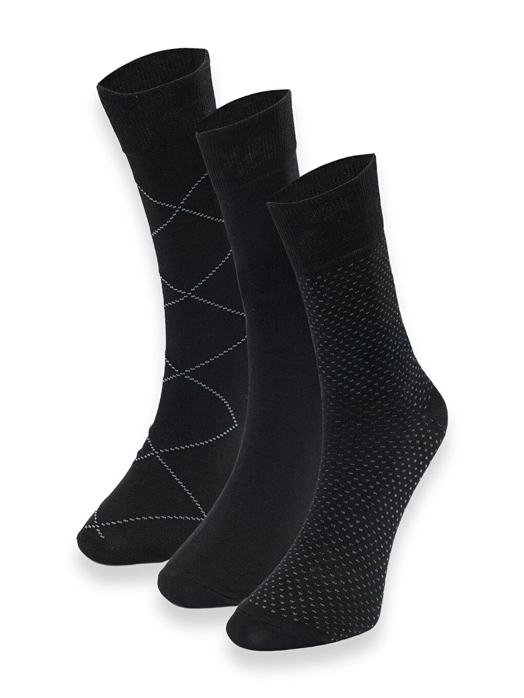 Karışık 3'Lü Paket Desenli Klasik Çorap