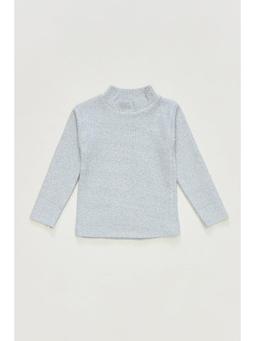 Gri Fitilli Dik Yaka Kız Çocuk Body