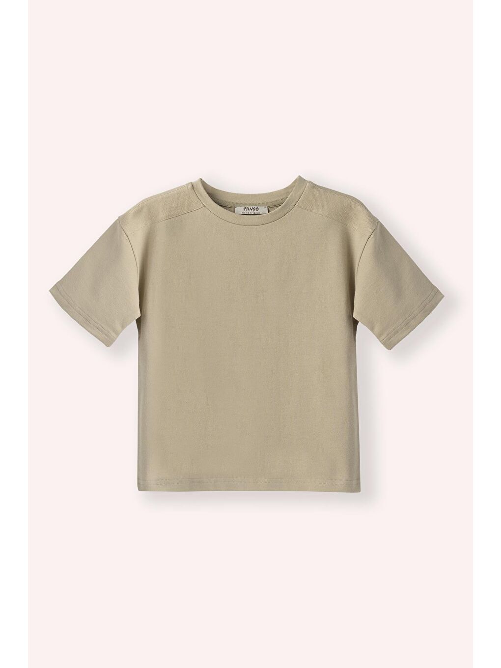 Erkek Çocuk Etiket Detaylı T-Shirt Haki