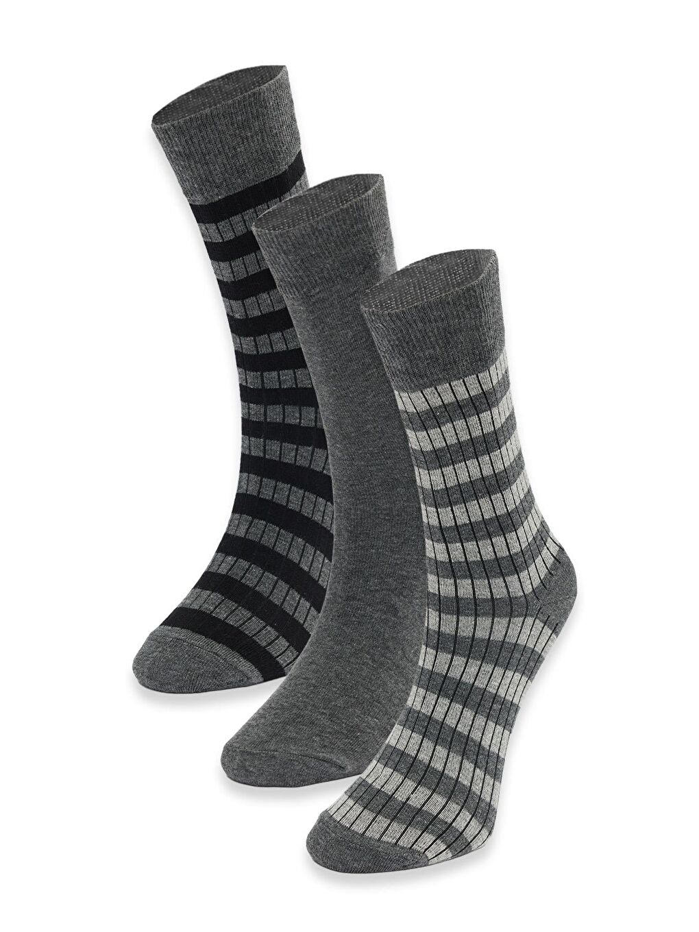 Karışık 3'Lü Paket Desenli Klasik Çorap