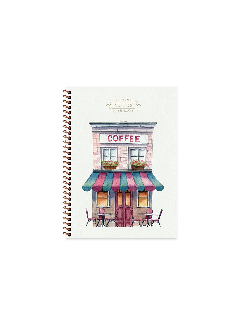 Keskin 16,5*22,5 Çizgili Karton Kapak La Plume Shop Defter - Pembe