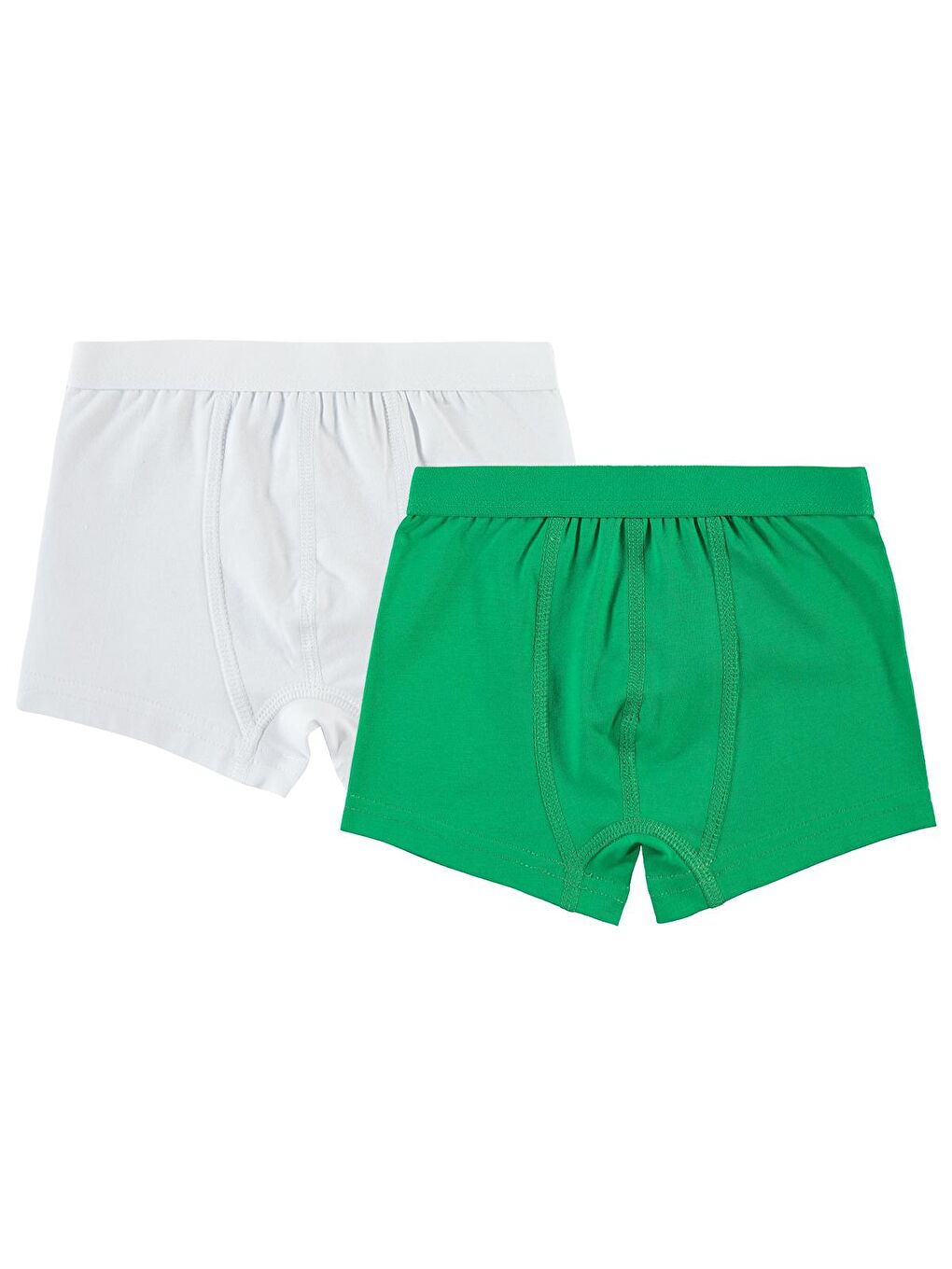 Civil Yeşil-Beyaz Boys Erkek Çocuk 2'li Boxer Set 2-10 Yaş Yeşil-Beyaz