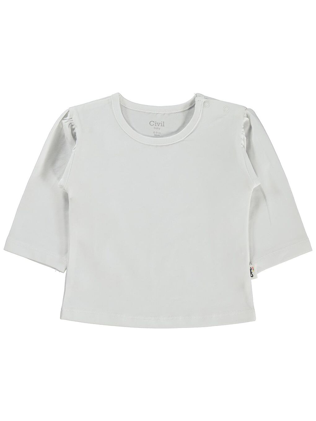 Baby Düz Basic 6-18 Ay Sweatshirt - Ekru