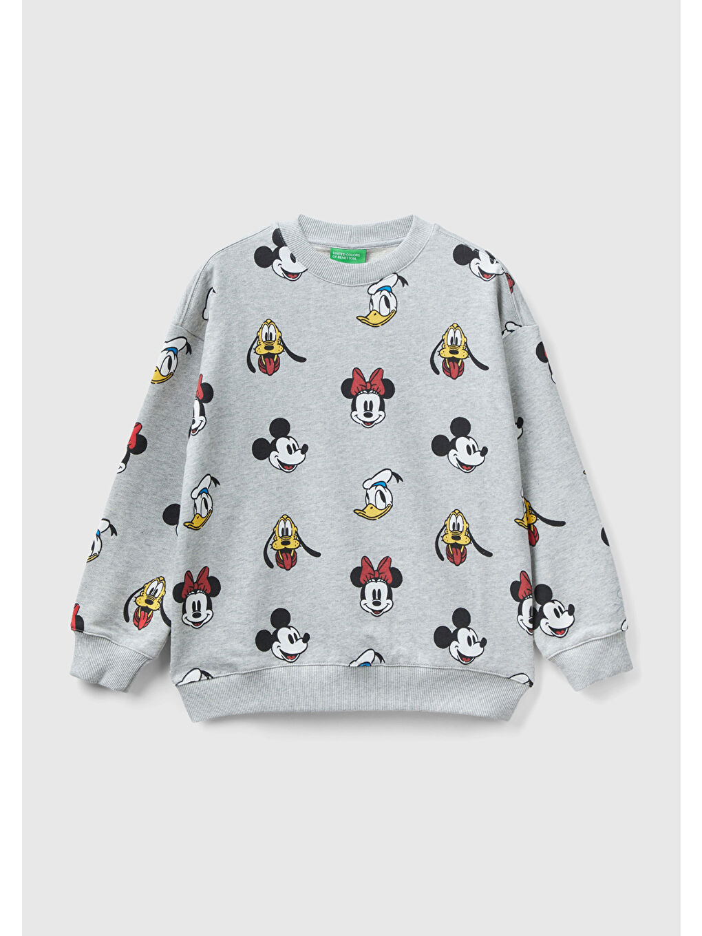 Erkek Çocuk Gri Mix Karakter Baskılı Sweatshirt
