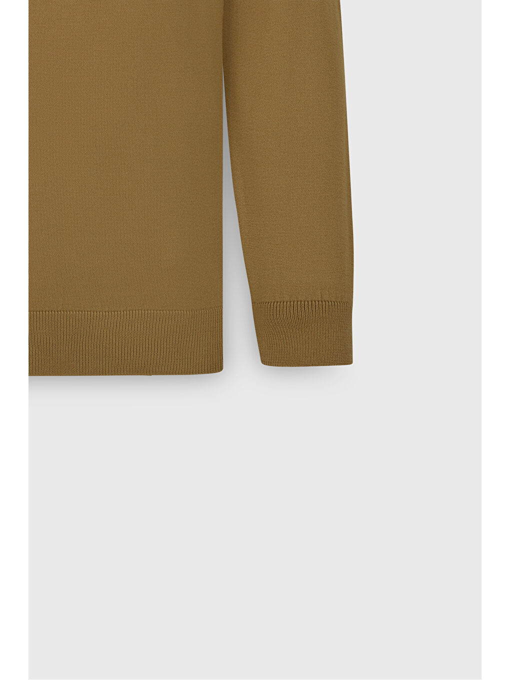 Sarı Erkek SAFRAN Standart Fit Normal Kesim Bisiklet Yaka Triko Kazak-7